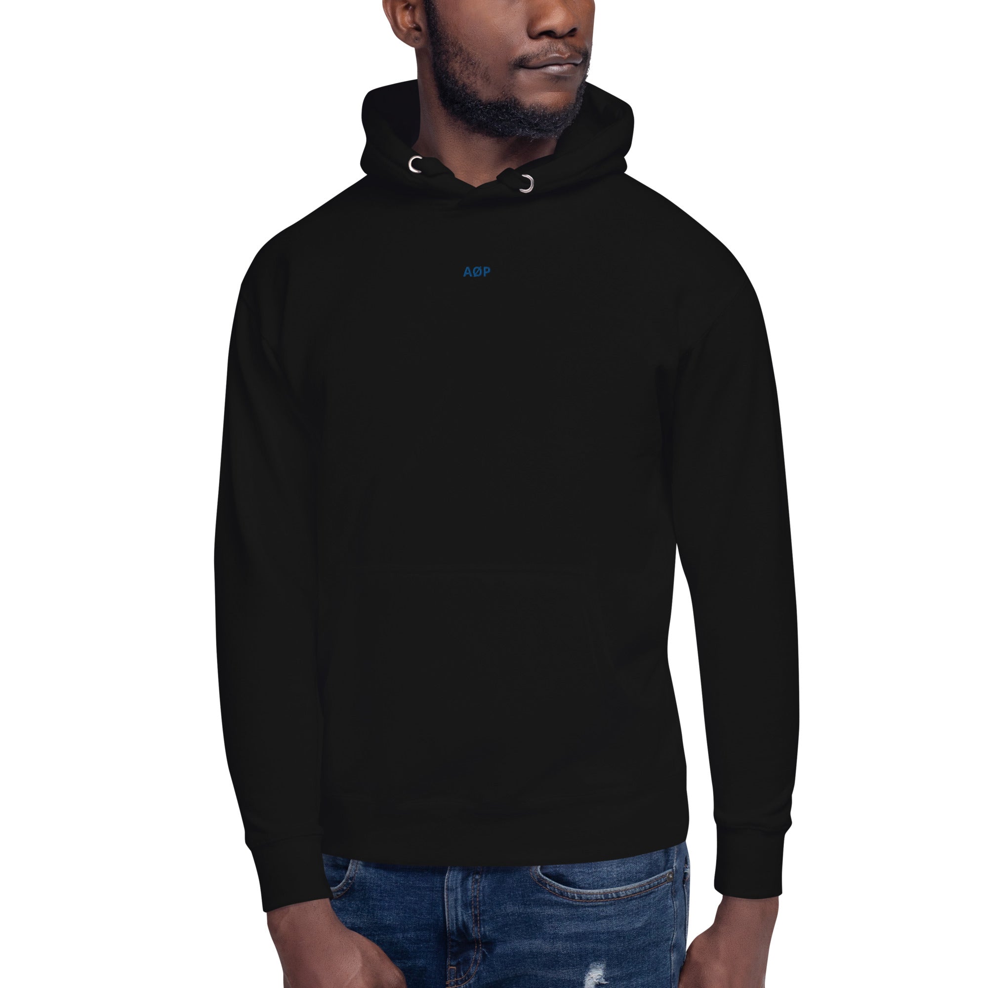 AØP Evi Hoodie - Black/Royal blue