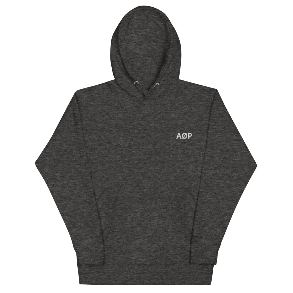 AØP SF hoodie - Charcoal grey/White