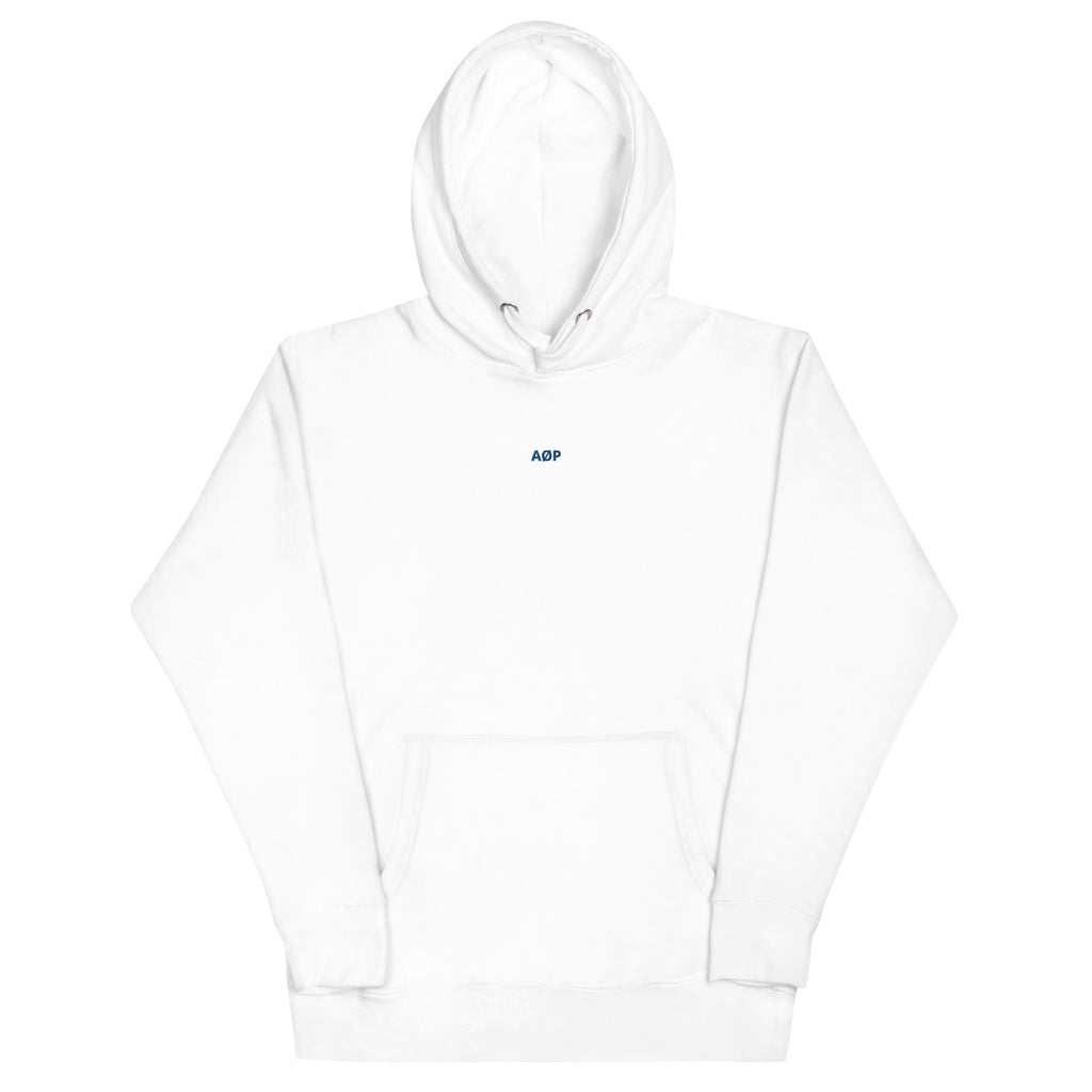 AØP Evi hoodie - White/Royal blue